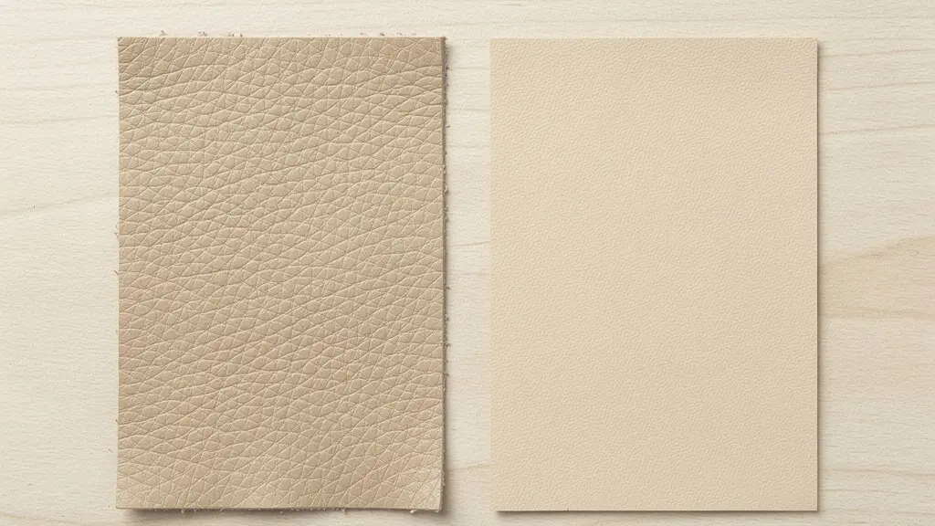 Échantillons matériaux naturels et synthétiques posés côte à côte